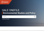 Gale OneFile: Environmental Studies and Policy