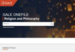 Gale OneFile: Religion and Philosophy